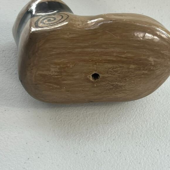 Cat Mexican Tonala Pottery Hand Painted 4" Tall Brown - Picture 8 of 14